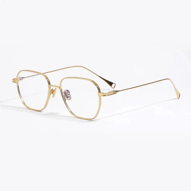 Unisex Square Full Rim Titanium Prescription Glasses 49013 — view 4 | Rx Spectacle