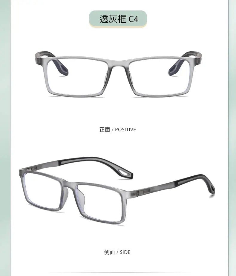 Men's Square Full Rim Plastic Prescription Glasses 81308 — view 19 | Rx Spectacle