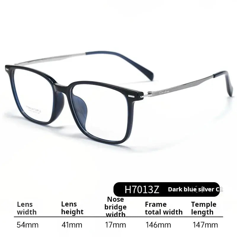 Unisex Square Full Rim Titanium Prescription Glasses 77013 — view 6 | Rx Spectacle