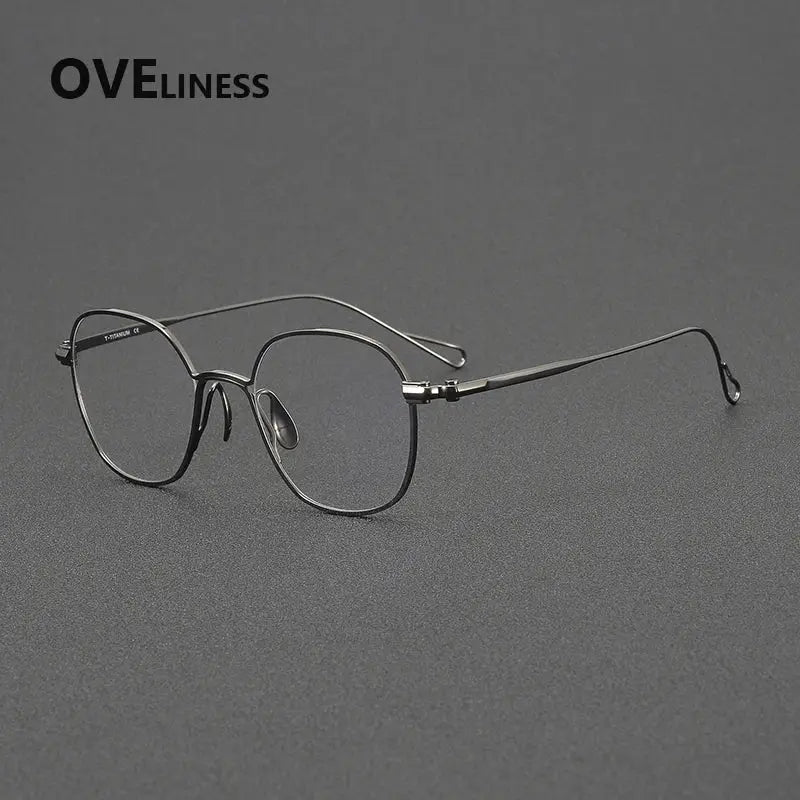 Unisex Polygon Full Rim Titanium Prescription Glasses 61156 — view 6 | Rx Spectacle