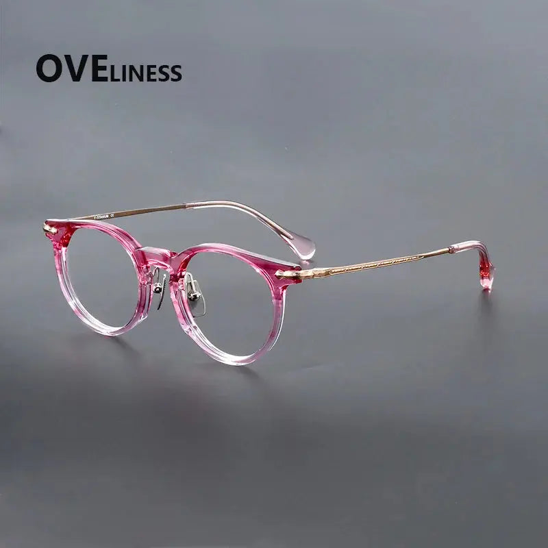 Unisex Round Full Rim Titanium Prescription Glasses 926025 — view 3 | Rx Spectacle