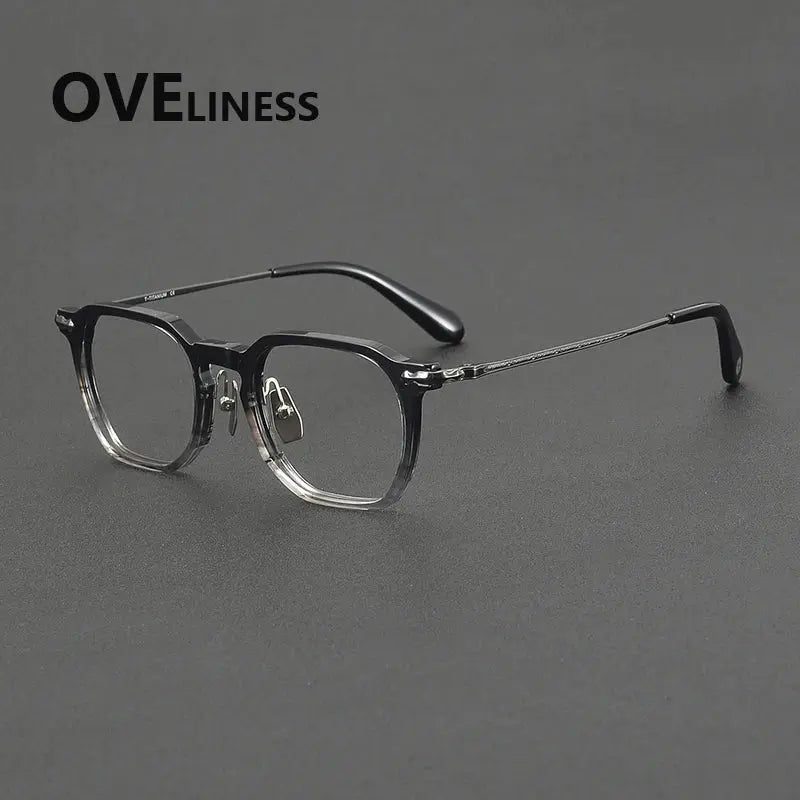Unisex Square Full Rim Titanium Prescription Glasses 322146 — view 4 | Rx Spectacle