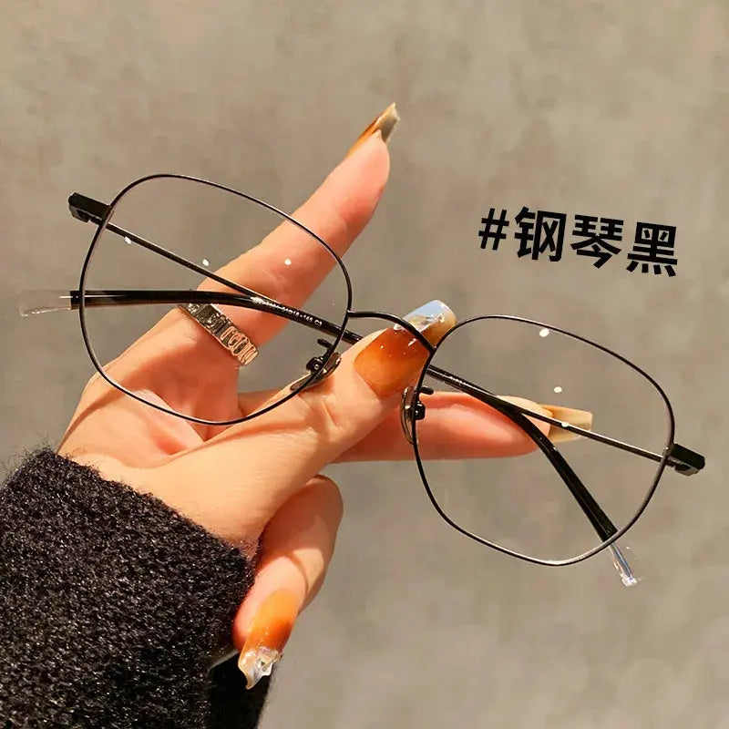 Women's Square Full Rim Titanium Prescription Glasses 355001 — view 6 | Rx Spectacle