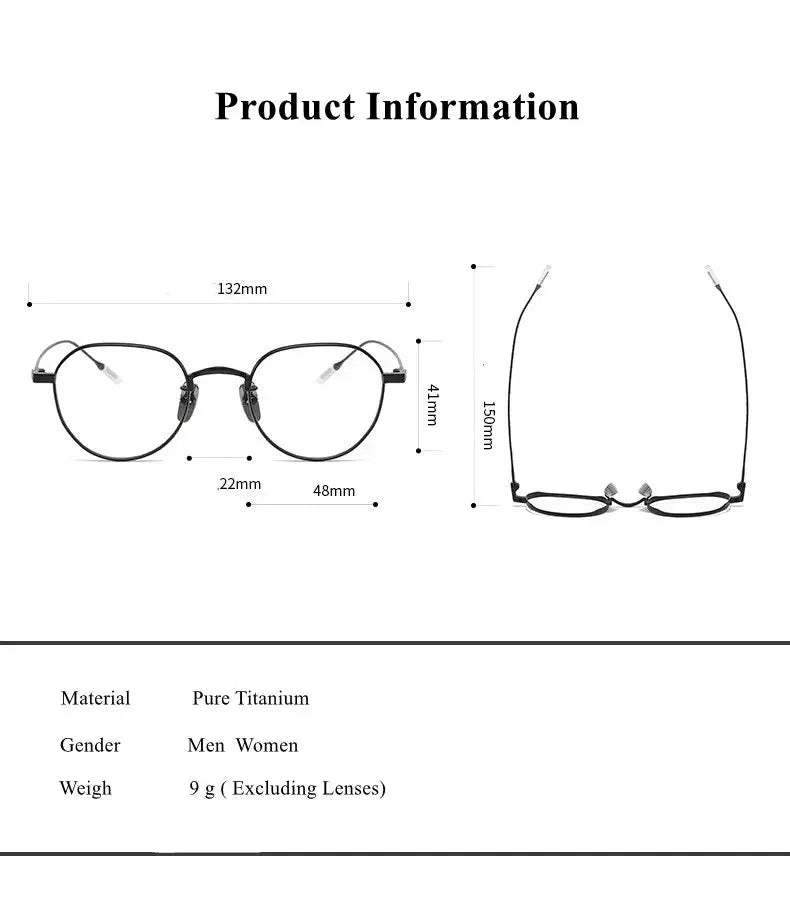 Women's Oval Full Rim Titanium Flat Top Prescription Glasses 84803 — view 6 | Rx Spectacle