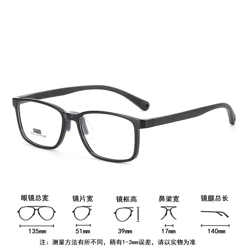 Unisex Square Full Rim TR90 Prescription Glasses 18094 — view 7 | Rx Spectacle