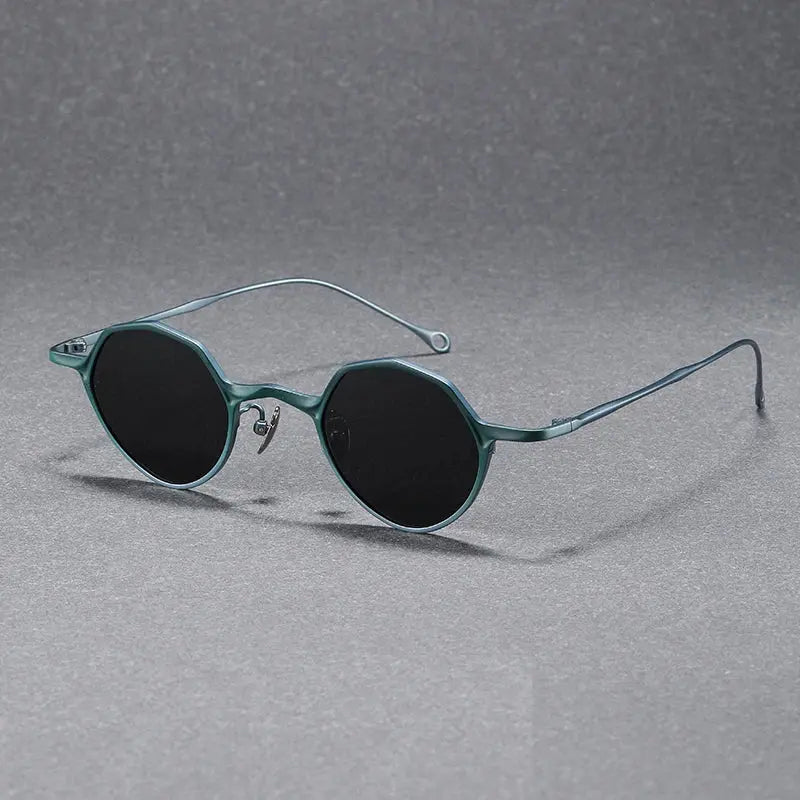 Unisex Polygon Full Rim Titanium Prescription Glasses S5973 — view 3 | Rx Spectacle