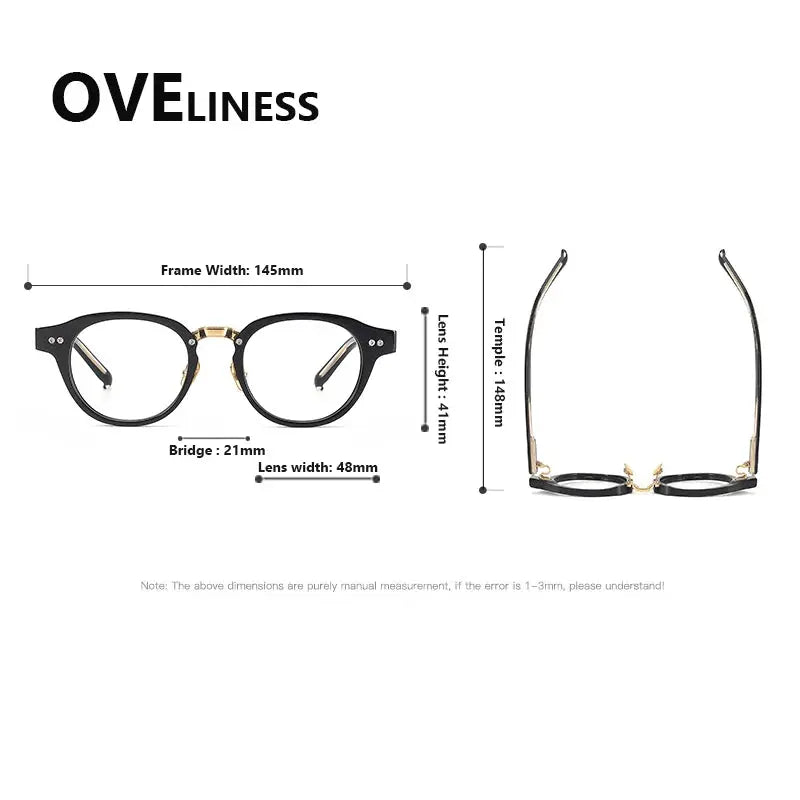 Unisex Oval Full Rim Acetate Prescription Glasses 369150 — view 2 | Rx Spectacle