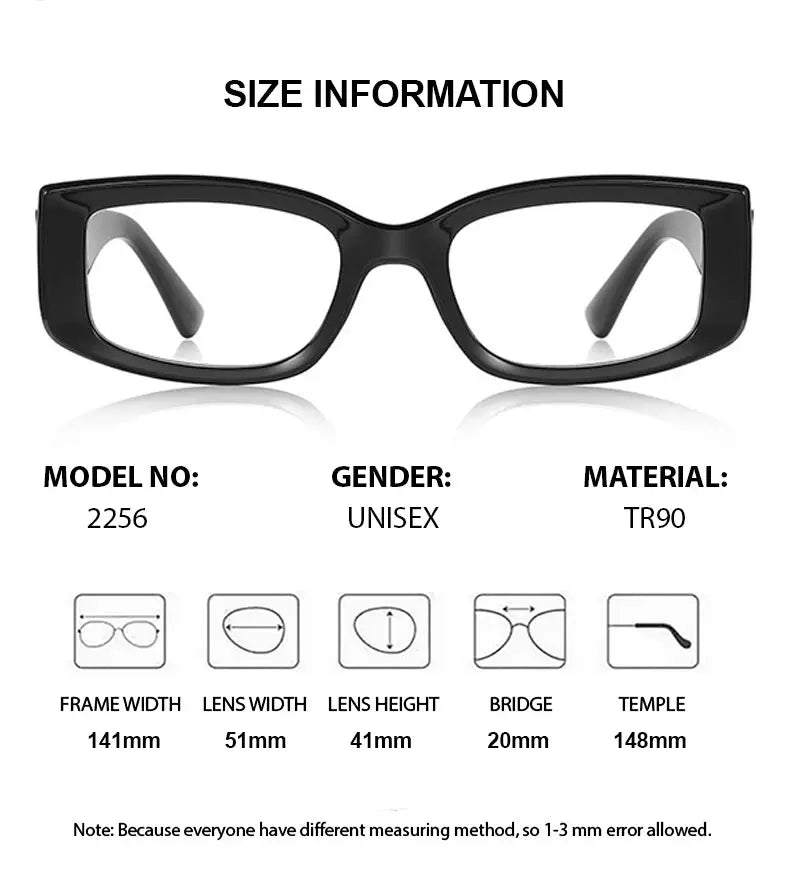 Women's Square Full Rim TR90 Prescription Glasses 882256 — view 2 | Rx Spectacle