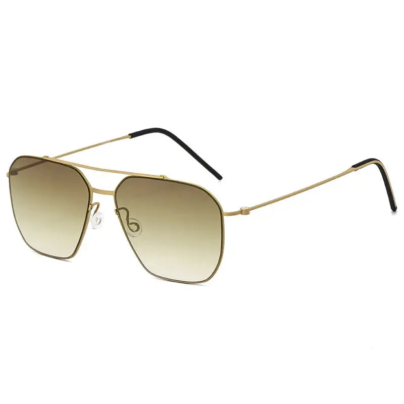 Women's Square Full Rim Titanium Double Bridge Prescription Glasses 398804 — view 3 | Rx Spectacle