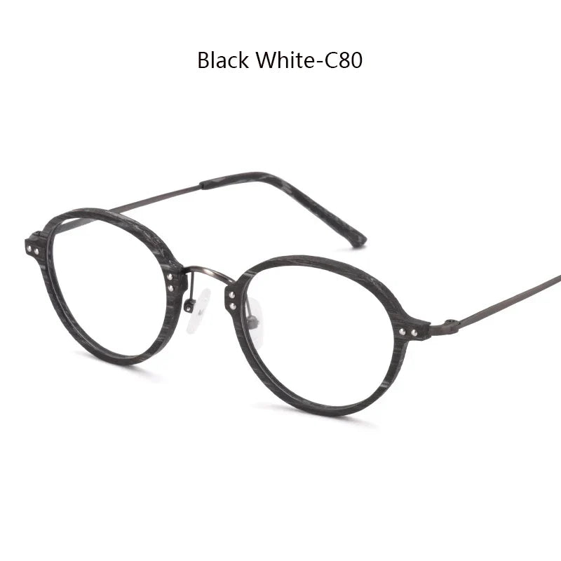 Women's Round Full Rim Titanium Prescription Glasses 810300 — view 4 | Rx Spectacle