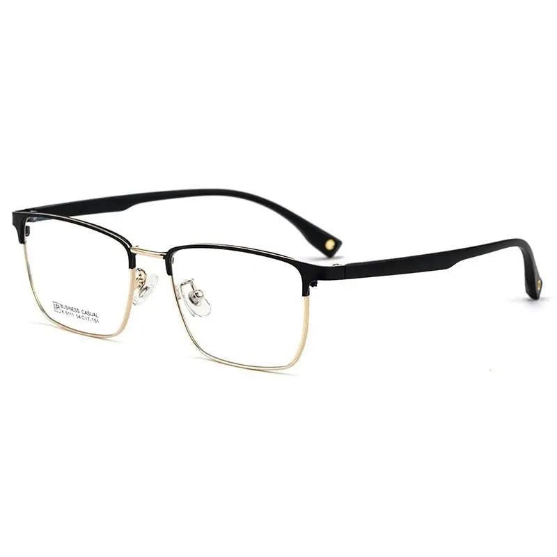 Men's Square Full Rim Titanium Prescription Glasses K9111 — view 3 | Rx Spectacle