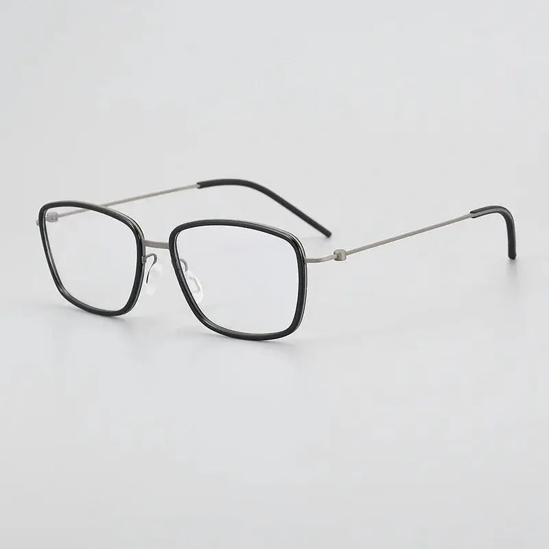 Unisex Square Full Rim Titanium Prescription Glasses 15803 — view 4 | Rx Spectacle