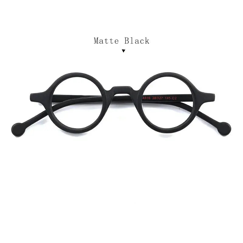 Unisex Round Full Rim Acetate Prescription Glasses A916 — view 10 | Rx Spectacle