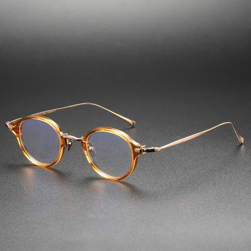 Unisex Oval Full Rim Titanium Prescription Glasses 34182 — view 6 | Rx Spectacle