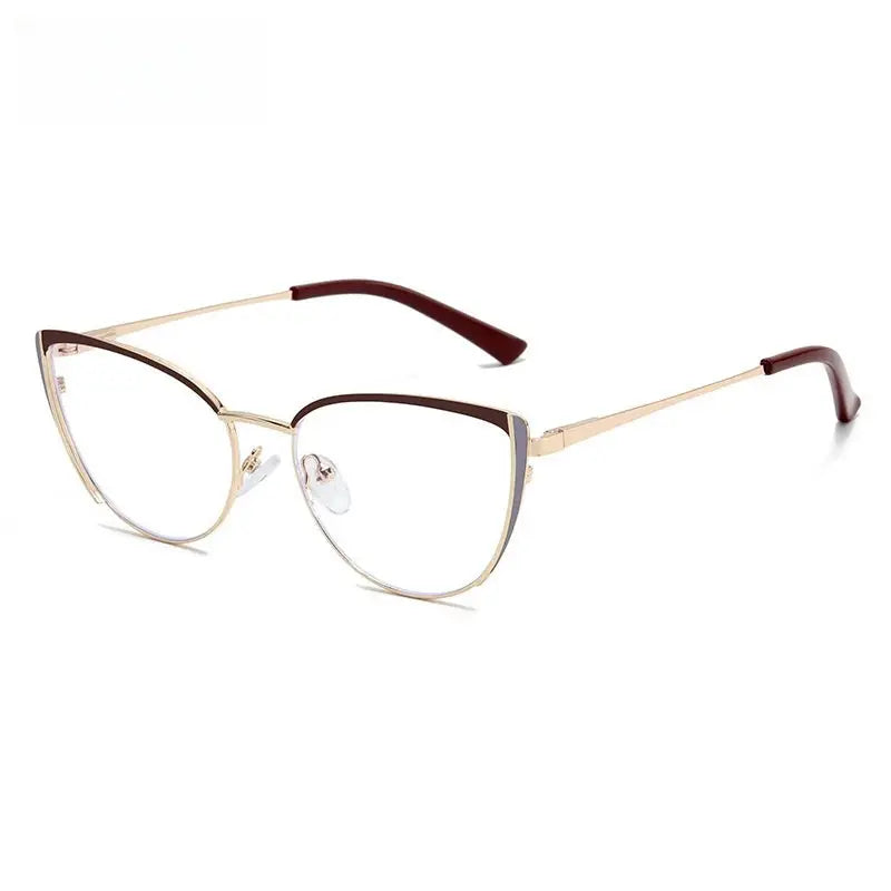 Women's Cat Eye Full Rim Alloy Prescription Glasses 4455 — view 6 | Rx Spectacle