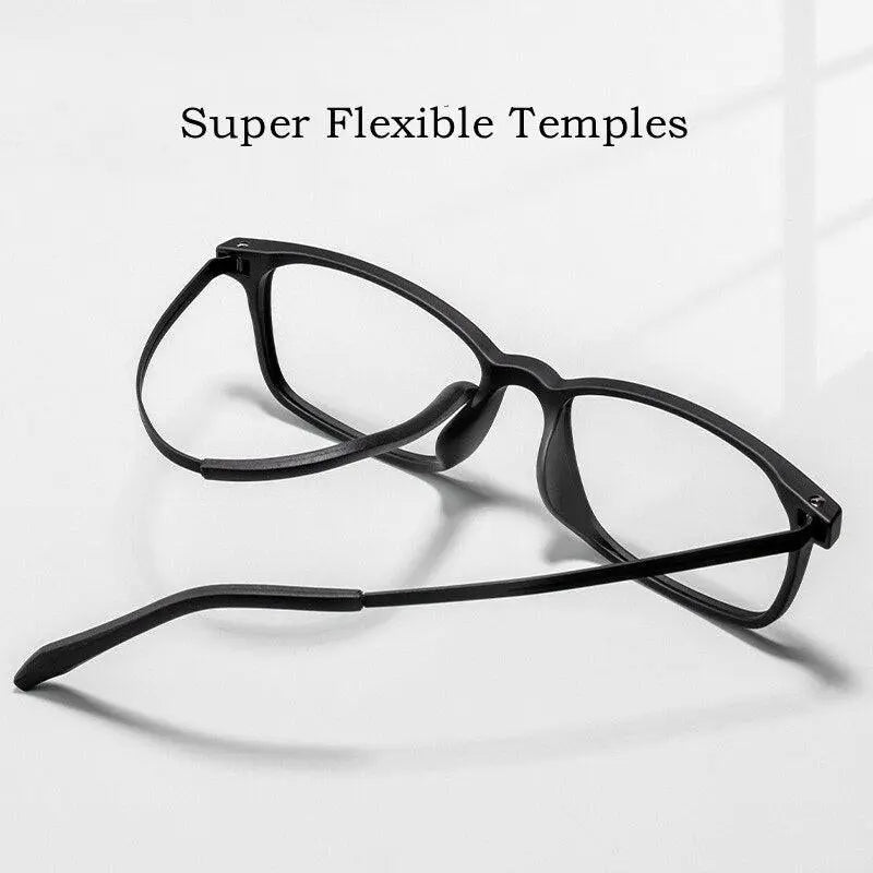 Unisex Square Full Rim Titanium Prescription Glasses 9834XP — view 8 | Rx Spectacle