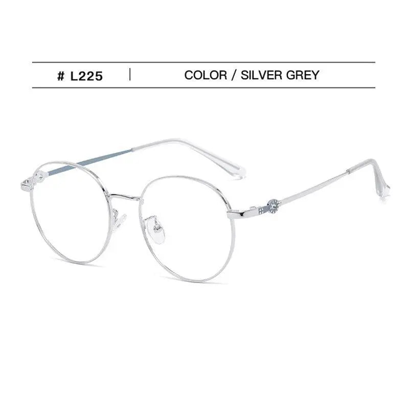 Unisex Round Full Rim Stainless Steel Prescription Glasses L225 — view 3 | Rx Spectacle