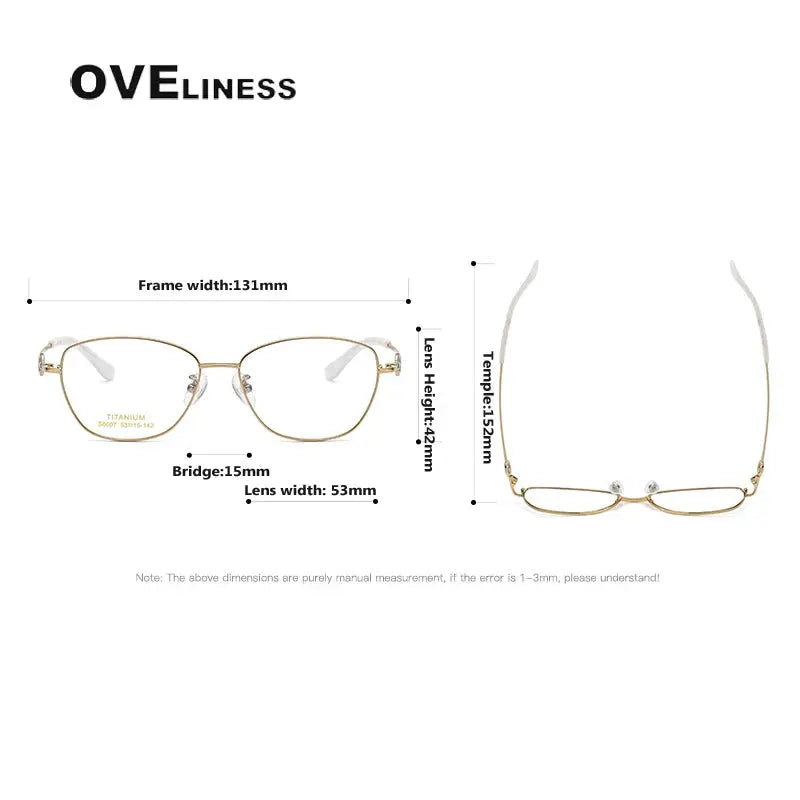 Women's Cat Eye Full Rim Titanium Prescription Glasses 196007 — view 6 | Rx Spectacle