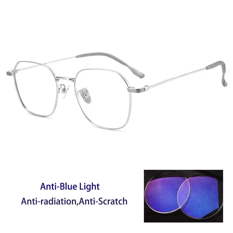 Women's Square Full Rim Titanium Prescription Glasses 214900 — view 4 | Rx Spectacle