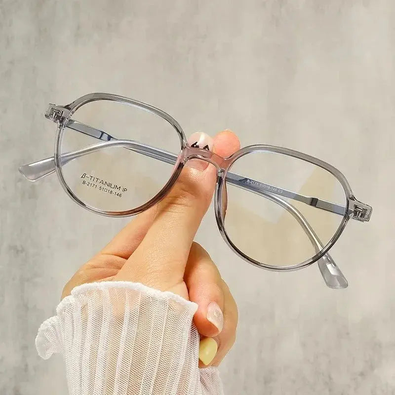 Women's Polygon Full Rim Titanium Prescription Glasses 90 — view 4 | Rx Spectacle