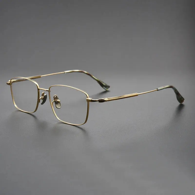 Unisex Square Full Rim Titanium Prescription Glasses 366825 — view 7 | Rx Spectacle