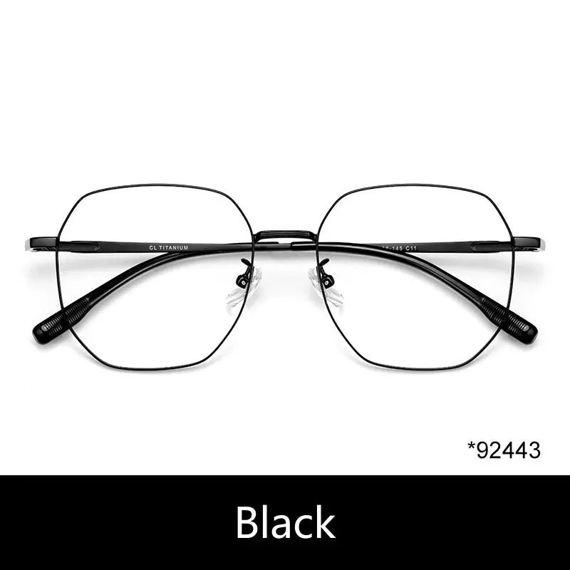 Unisex Oval Full Rim Titanium Flat Top Prescription Glasses 3244 — view 10 | Rx Spectacle