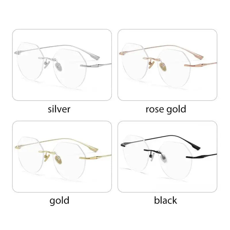 Men's Rimless Titanium Prescription Glasses 121214 — view 6 | Rx Spectacle