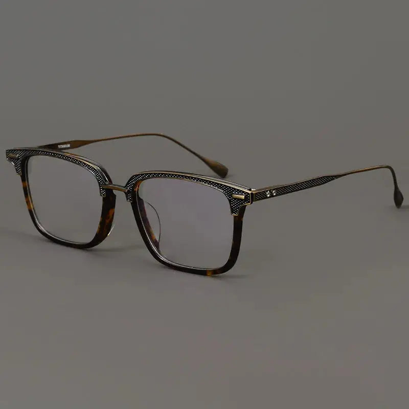 Unisex Square Full Rim Titanium Prescription Glasses 192085 — view 5 | Rx Spectacle