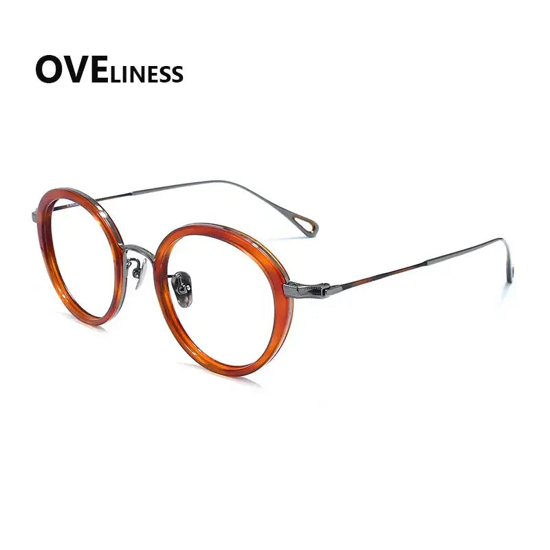 Women's Oval Full Rim Titanium Prescription Glasses 922159 — view 5 | Rx Spectacle