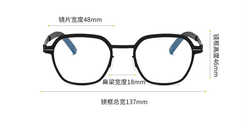 Women's Polygon Full Rim Stainless Steel Prescription Glasses 464818 — view 2 | Rx Spectacle