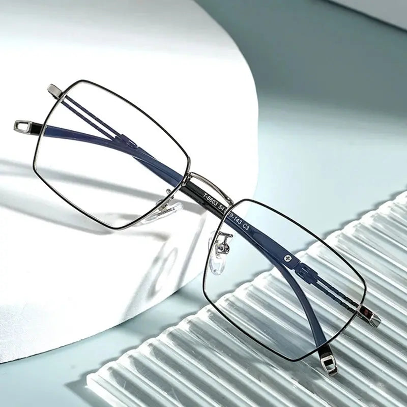 Women's Polygon Full Rim Titanium Prescription Glasses 486038 — view 1 | Rx Spectacle