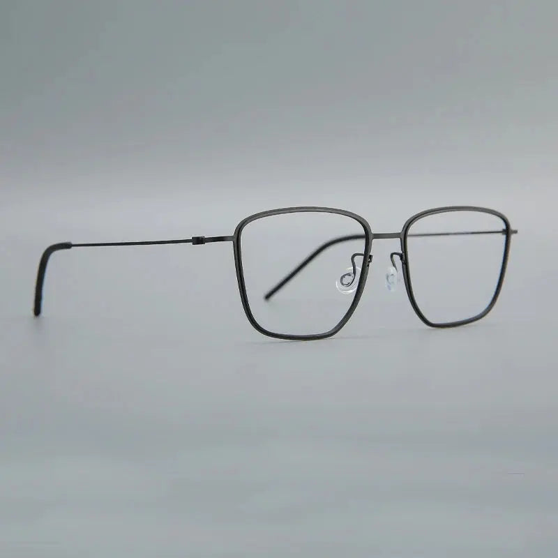 Unisex Square Full Rim Titanium Screwless Prescription Glasses 635525 — view 4 | Rx Spectacle