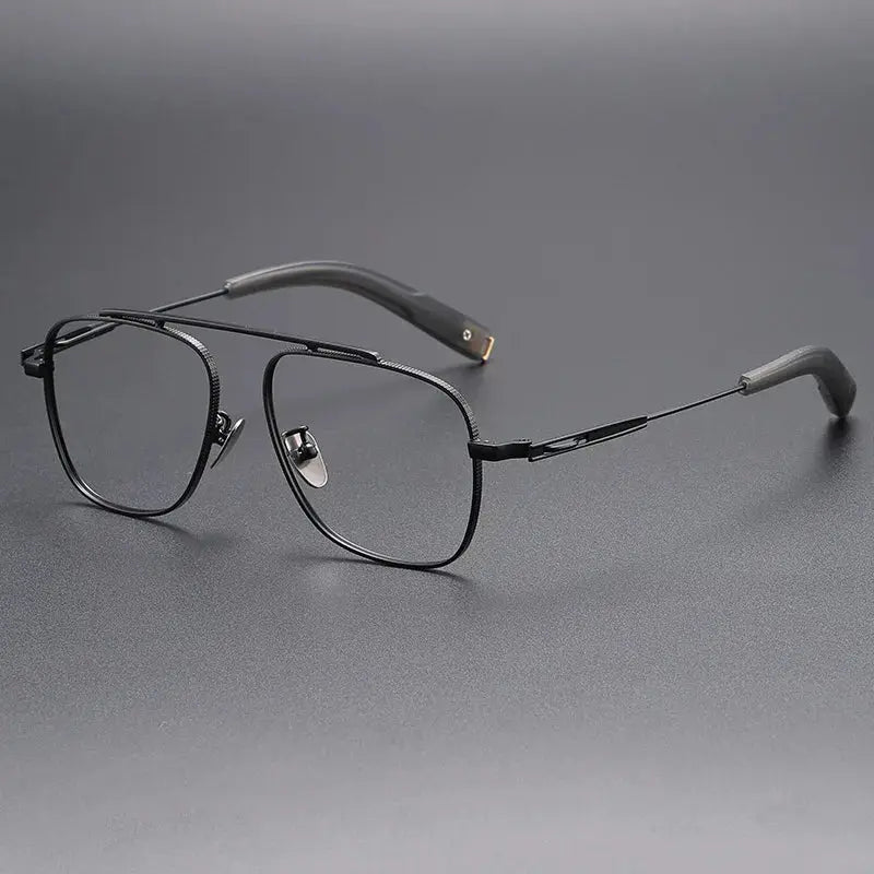 Men's Oval Full Rim Titanium Prescription Glasses 369105 — view 5 | Rx Spectacle