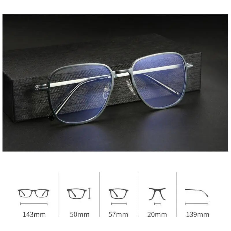 Men's Square Full Rim Oversized Prescription Glasses 6123 — view 5 | Rx Spectacle