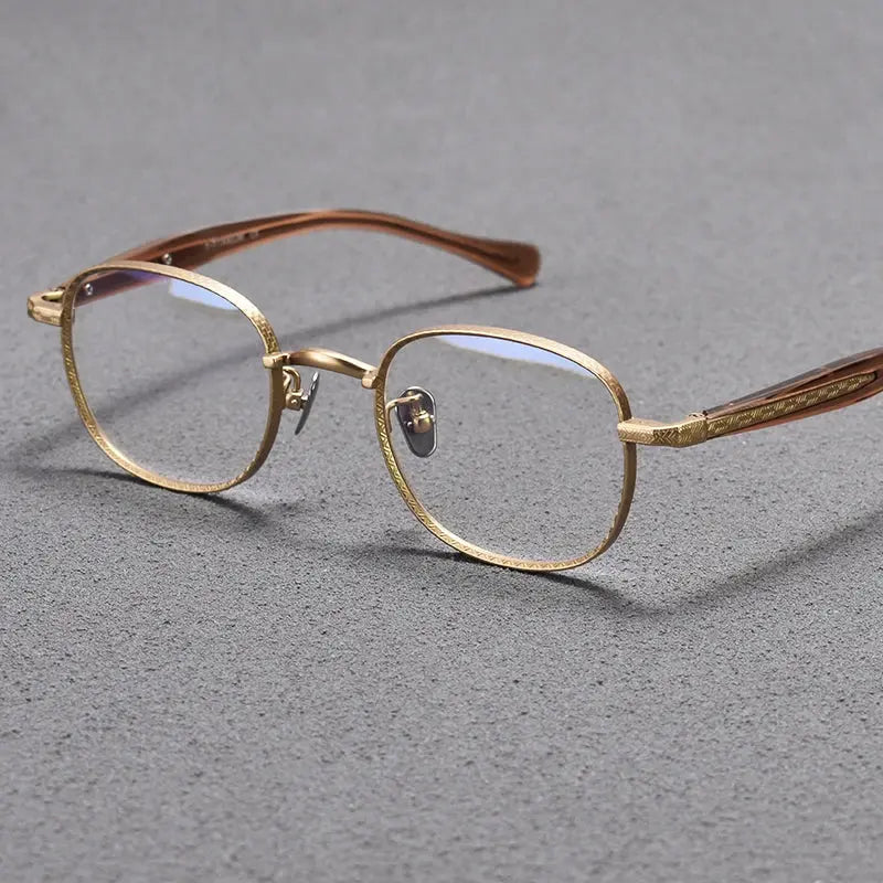 Women's Square Full Rim Titanium Prescription Glasses 942217 — view 4 | Rx Spectacle