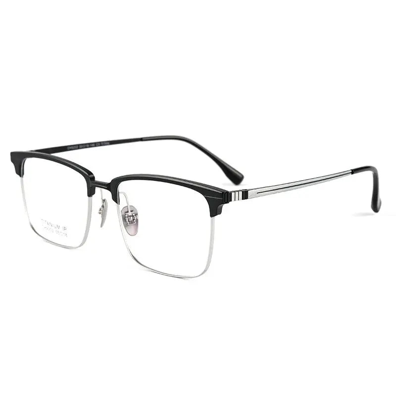 Unisex Square Full Rim Titanium Prescription Glasses 59202 — view 3 | Rx Spectacle