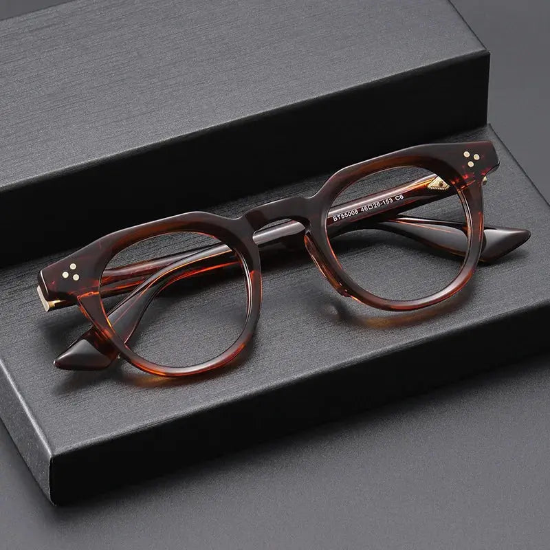 Unisex Browline Full Rim Acetate Prescription Glasses 655008 — view 1 | Rx Spectacle