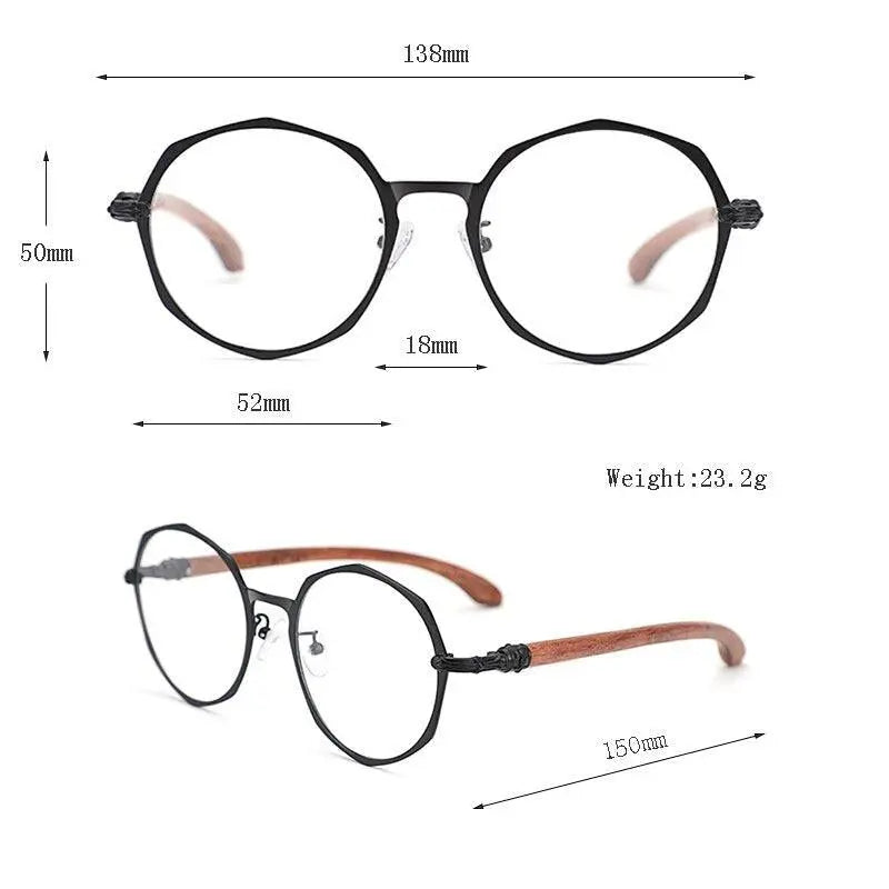 Unisex Polygon Full Rim Titanium Prescription Glasses — view 6 | Rx Spectacle