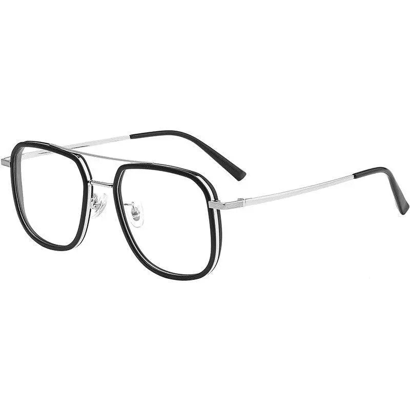 Unisex Square Full Rim Titanium Prescription Glasses 2218YJ — view 8 | Rx Spectacle