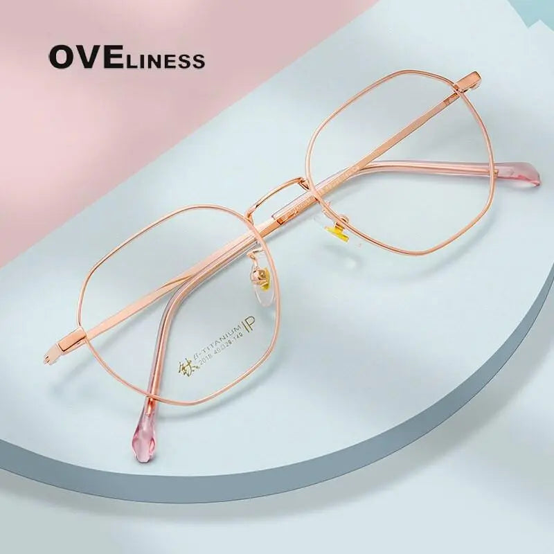 Women's Round Full Rim Titanium Prescription Glasses 2018 — view 9 | Rx Spectacle