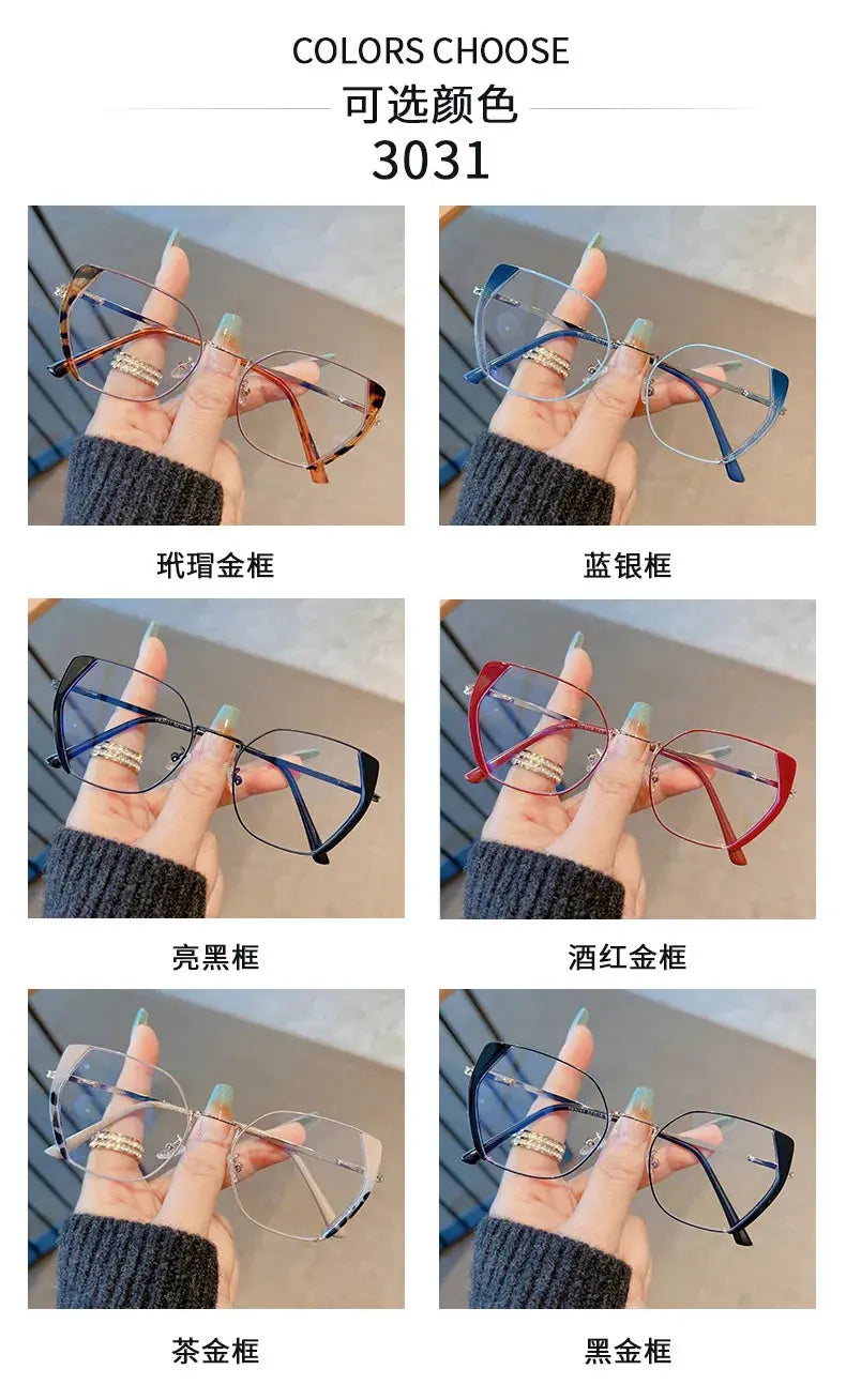 Unisex Cat Eye Full Rim Alloy Prescription Glasses Z3031 — view 11 | Rx Spectacle