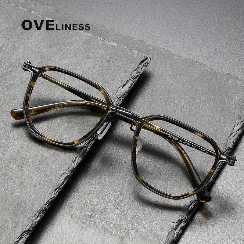 Unisex Round Full Rim Titanium Prescription Glasses 5865 — view 6 | Rx Spectacle