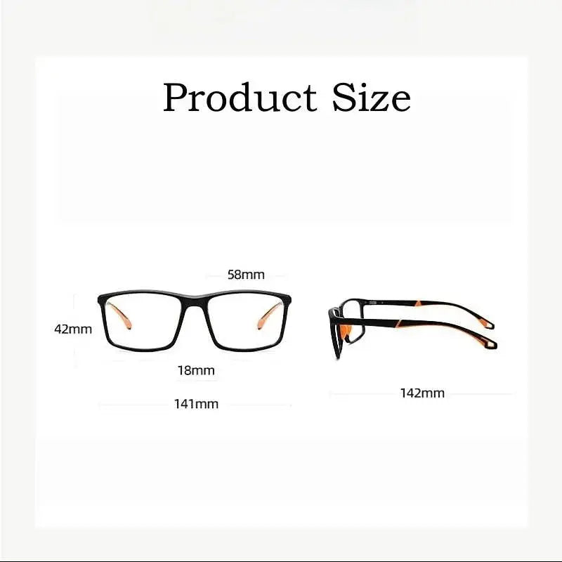 Unisex Square Full Rim TR90 Sports Glasses Y1226d — view 4 | Rx Spectacle