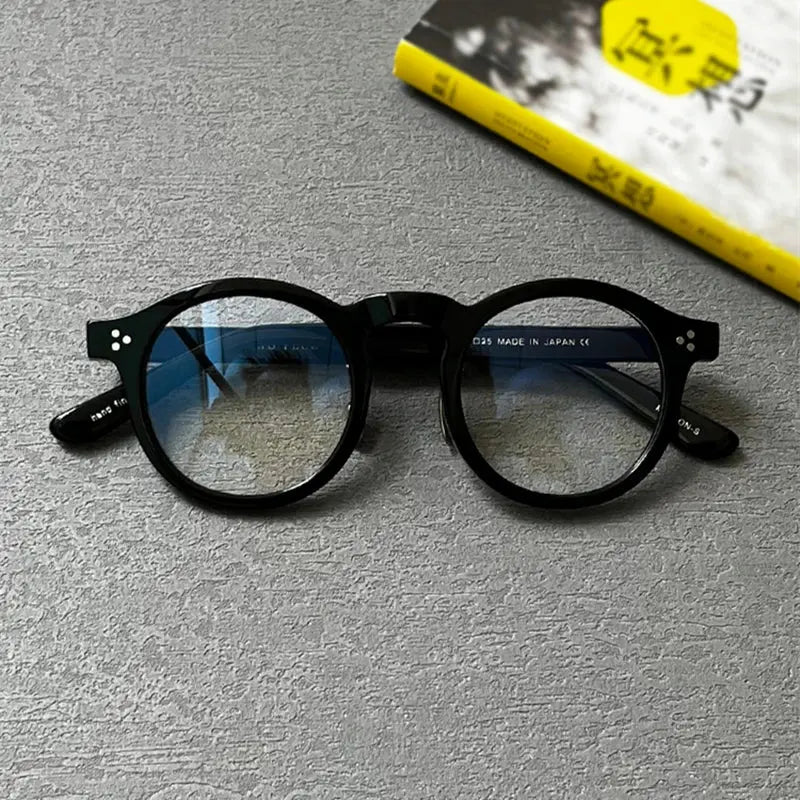 Unisex Round Full Rim Acetate Prescription Glasses 5125 — view 3 | Rx Spectacle