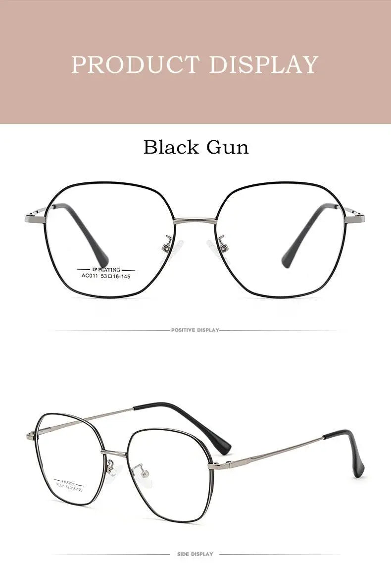 Unisex Polygon Full Rim Alloy Prescription Glasses AC011 — view 14 | Rx Spectacle
