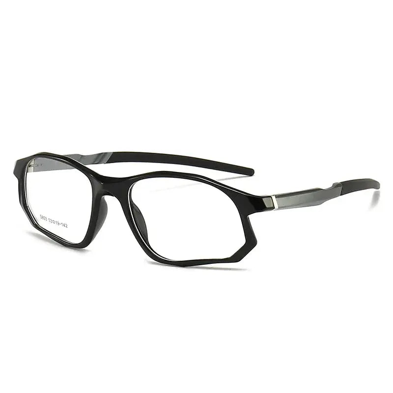 Unisex Square Full Rim TR90 Sports Glasses 5853 — view 5 | Rx Spectacle