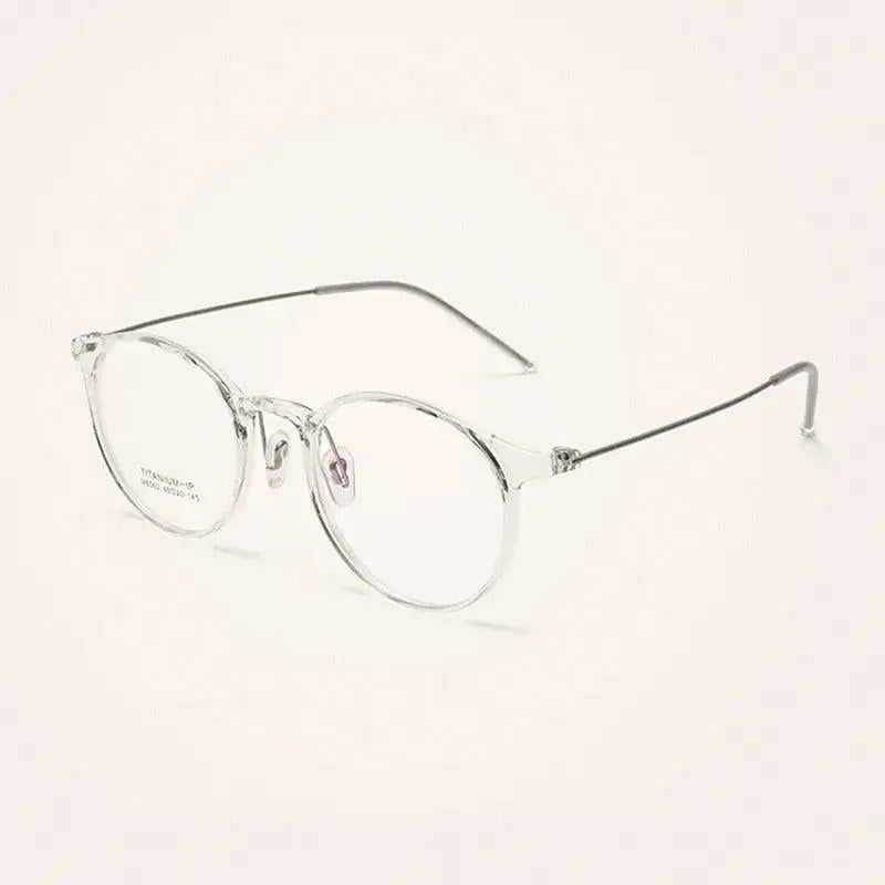 Unisex Round Full Rim Titanium Prescription Glasses M8062 — view 4 | Rx Spectacle