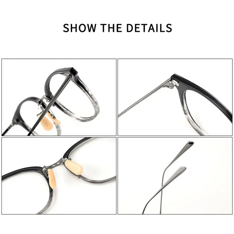 Unisex Square Full Rim Titanium Prescription Glasses 366548 — view 2 | Rx Spectacle