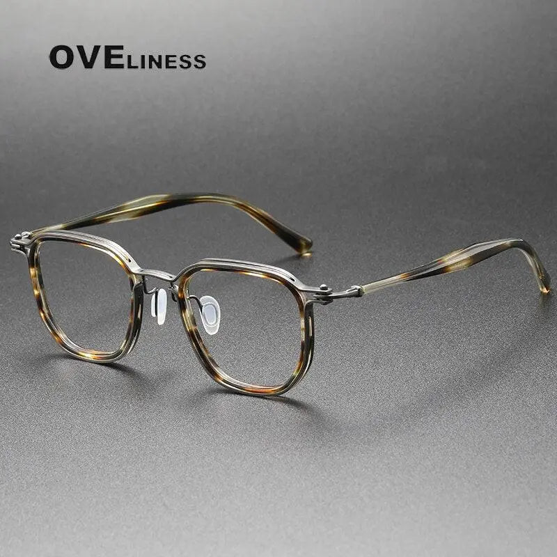 Unisex Round Full Rim Titanium Prescription Glasses 5865 — view 3 | Rx Spectacle