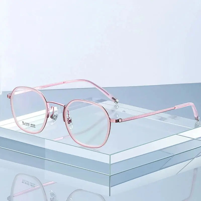 Women's Oval Full Rim Titanium Prescription Glasses 72322 — view 1 | Rx Spectacle